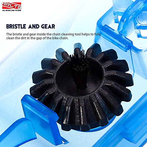 Arltb Bike Chain Scrubber Chain Brush Chain Gear Cleaner Bicycle Clean Tool Set Bike Maintenance Care Cleaner Accessories for Cycling Bikes Road Bikes Mountain Bikes MTB (Blue)