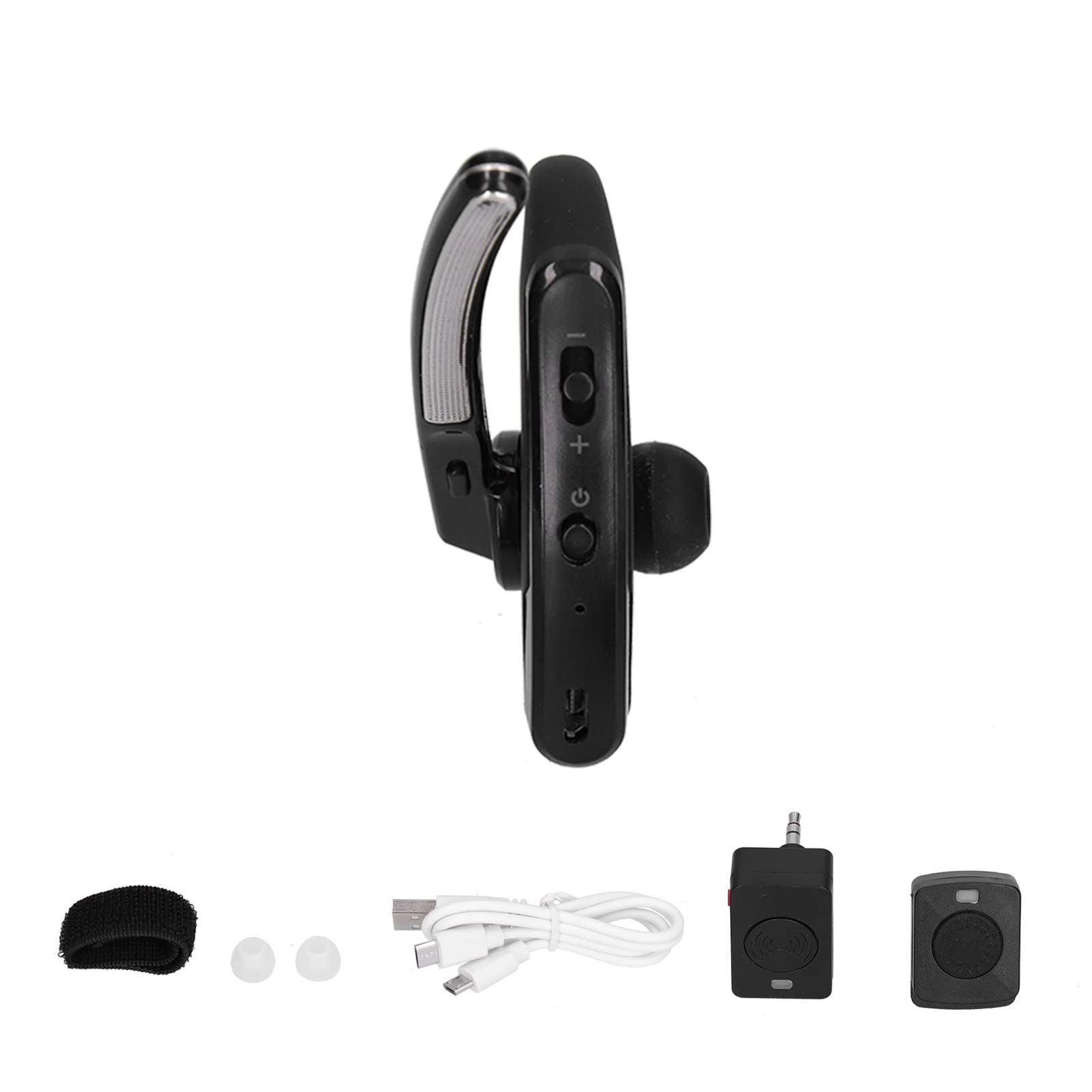 Annadue Walkie Talkie Bluetooth Headset for for HYT, Bluetooth 4.0 Earphone for Cell Phone,with Noise Reduction Microphone & K Type Port, Mini PTT Button and Bluetooth Adapter