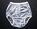 Haian Adult Incontinence Pull-on Plastic Pants Color Transparent White (Medium)