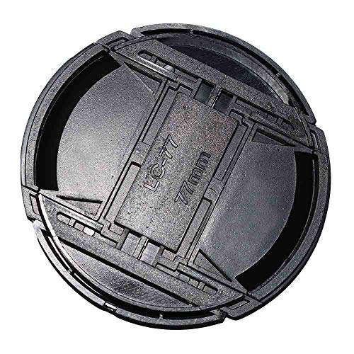 77mm Snap-on Lens Cap with Keeper for Canon EOS R/EOS RP RF 24-105mm F/4L Lens, BTER Center Pinch Lens Front Cap Cover & Lens Cover Strap Keeper Leash Holder Attachment Buckle Clip Attach -3 Pack