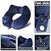 MLVOC Inflatable Travel Pillow, Breathable & Comfortable U-Shape Neck Pillow for Airplanes Travel Car (New BLUE1)