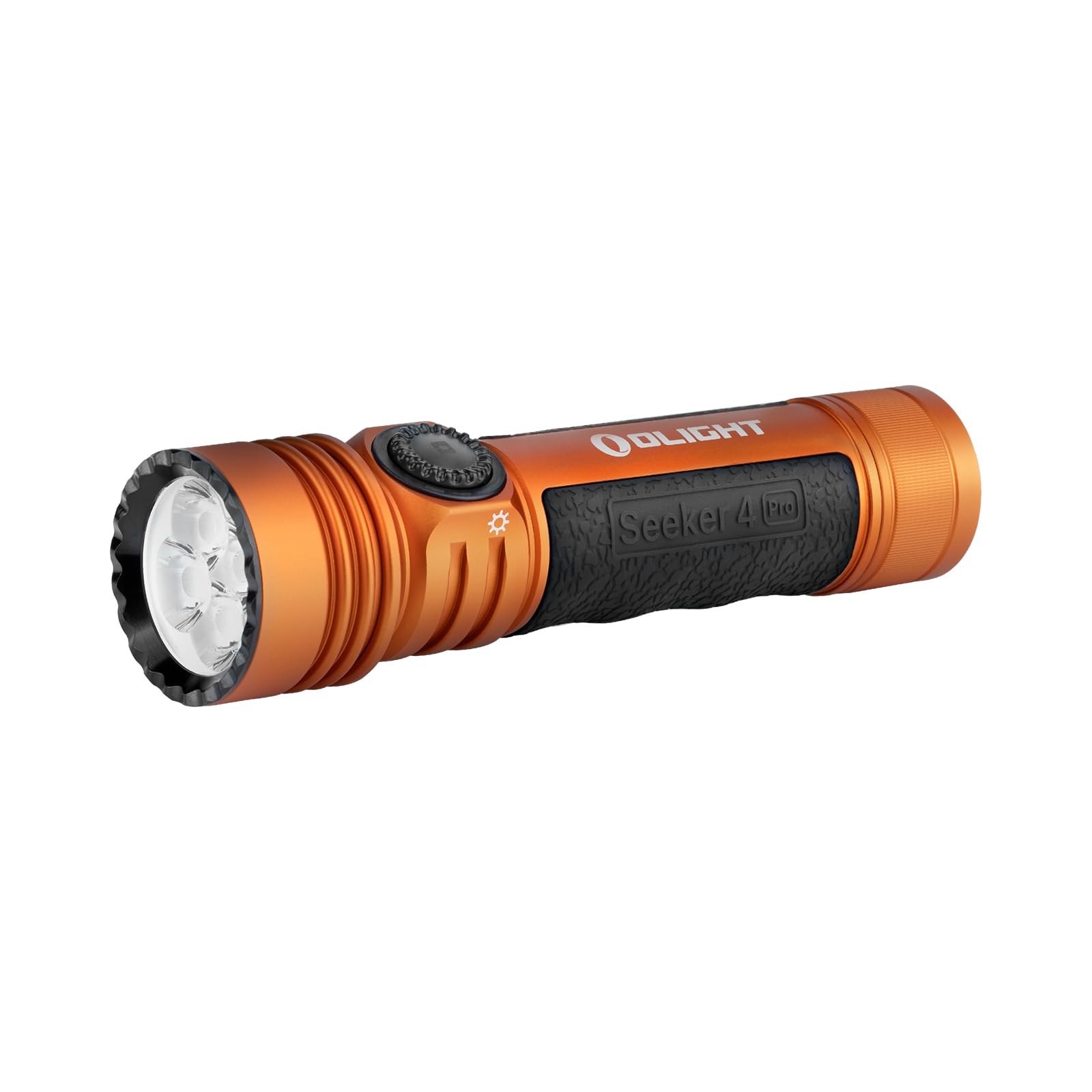 OLIGHT Seeker 4 Pro Rechargeable Torch USB-C Holster or Magnetic Charging, Powerful 4600 High Lumens Bright Flashlight for Emergencies, Camping, Searching (Cool White (5700K~7000K), Orange) — image 1