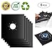 Gas Range Protectors Liner Covers Reusable Gas Stove Burner Covers, 10.6” X 10.6”, Double Thickness 0.2MM, Non-Stick, Fast Clean, FDA approved (6 packs)