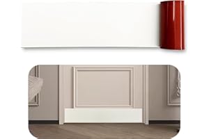 BAJIAOREN Silicone Rubber Door Kick Plate 8x36 Inches Self Adhesive White Cut-to-Fit KickPlates for 30-34 36 Inch Wide Bottom of Doors Peel and Stick On 8''x36''