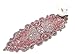 Linen Clubs Hand Made Beaded Table Runner - 13X36 Inch in Mini Paisley Design Teal Silver Gold, Skillfully Designed by Indian Artisans Home Decor Mat for All Occasions, Christmas/New Year Decor