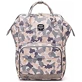 Atsabdas Diaper Bag Backpack for Mom Dad, Maternity Changing Bag Diaper Backpack with Stroller Straps(camo)