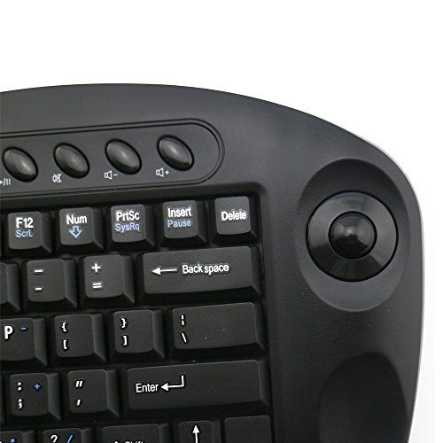 Jeasun 2.4G Wireless Keyboard Mouse Combo with Trackball Mouse and