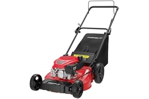 PowerSmart 21-Inch Gas Push Lawn Mower with B&S Engine, 3-in-1 (Bag/Mulch/Rear Discharge),6 Cutting Heights, Durable Steel Deck, Rear-Wheel Drive