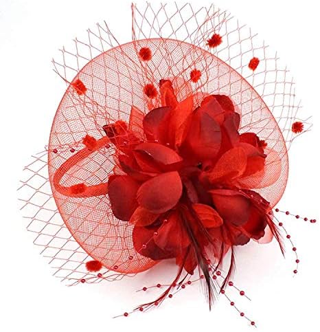 Charming Big Flower Headband Netting Mesh Hair Band Cocktail Party Fascinator