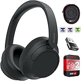 Sony WHCH720N/B Wireless Noise Cancelling Headphone, Black Bundle with Deco Gear Premium Hard Body Case + Converter Adapter Type C + Mizco Travelocity in-Ear Headphone + 2 Year Protection Pack