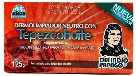 Tepezcohuite - Neutral Derma Cleaner Soap by Del Indio Papago