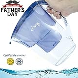 Slim WATER FILTER PITCHER. 6 cups perfect size Jug. Certified by WQA. BPA Free. Removes hard metals and taste better. Neutral replacements for a healthy diet. FREE Cartridge included (NEUTRAL)