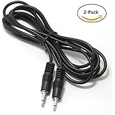 Ancable 2-Pack 6-Feet Mono Cable 2.5mm Male to 3.5mm Mono Jack Plug - 12V Trigger Cable for Parasound Amp and Logitech Harmon