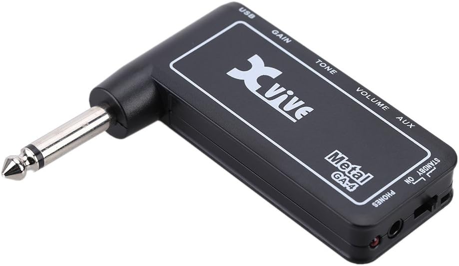 Docooler Xvive GA4 Metal Mini Portable Rechargeable Electric Guitar Plug Headphone Amp Amplifier