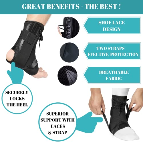 MEDIZED Ankle Stabilizer Brace Support Guard Protector Sports Safety