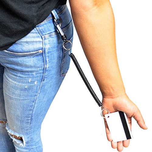 Bungee Coil Cord 5 Pack Elastic Stretchy Elastic Swipe Badge & Key