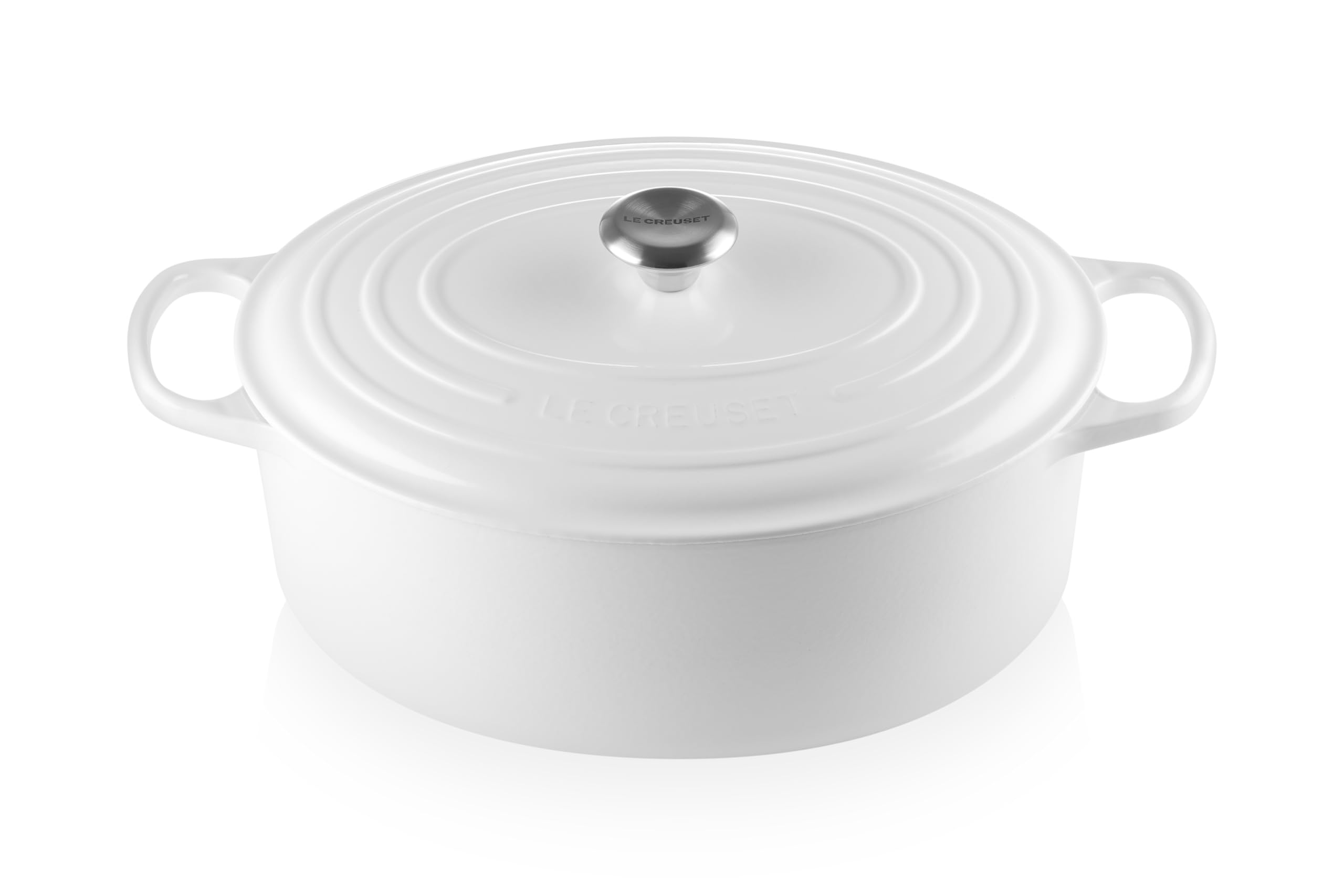 Le Creuset Enameled Cast Iron Oval Dutch Oven, 9.5 qt., White