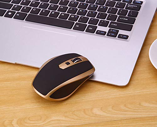 ZXC Wireless Mouse Bluetooth Optoelectronic Professional Gaming Mouse Comfortable Feel Creative Office Home,Gold