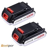 2Pack LBXR20 Replace for Black and Decker 20V Battery 2.0Ah Max Lithium LB20 LBX20 LST220 LBXR2020-OPE LBXR20B-2 LB2X4020 Cordless Tool Batteries