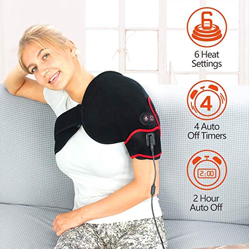 CHEROO Shoulder Heating Pad with Vibration Massager, and Auto Shut Off