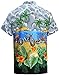 La Leela Men's Aloha Hawaiian Shirt Short Sleeve Button Down Casual Beach Party