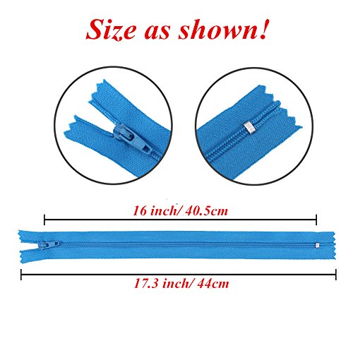 16 Inch Zippers Assorted Color Nylon Coil Zippers Bulk Supplies for