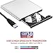 VicTsing External Blu-Ray Drive,Slim USB 3.0 Blu-Ray Drive CD/DVD Burner/Writer with 3D 4K Blu-ray Disc Playback,Super-Fast Blu-Ray Writing Reading Speed,for Notebook Netbook Desktop,Silver