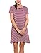 Zeagoo Women's Casual Swing Tunic Dress Short Sleeve Loose Striped T Shirt Dress