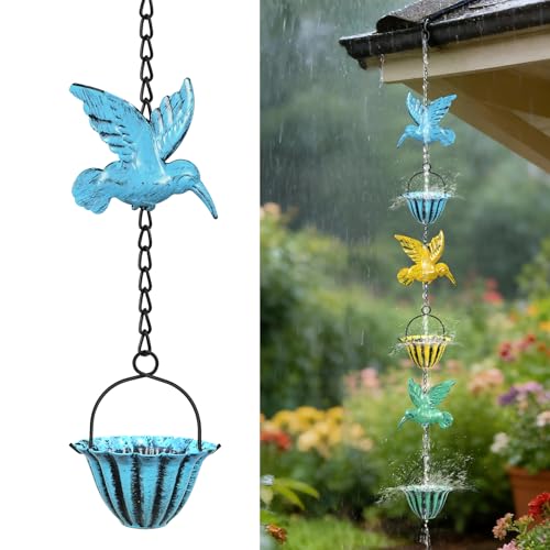Floradrift Hummingbird Metal Rain Chain