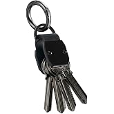 Compact Aluminum Mini Key Organizer Holder Keychain with Carabiner Clip. | 34mm x 18mm x18mm, Up to 4 Keys Storage.