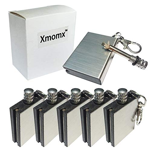 Xmomx 5 x Hiking Emergency Survival Camping Fire Starter Flint Metal Match Lighter