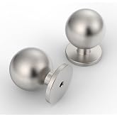 9BUILD 10 Pack Brushed Satin Nickel Cabinet Knobs,Solid Round Drawer Pulls | Zinc Alloy,Ball Shape,Easy Installation,Cabinet Hardware for Kitchen,Bathroom,Dressers and Cupboards