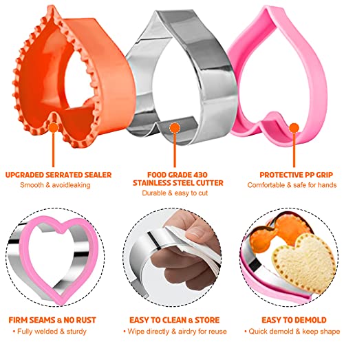 49PCS Sandwich Cutter and Sealer Set,DIY Cookie Cutters Fruit Vegetable