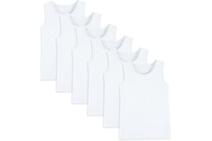 Hercugifts 6 Pack Boys Tank Tops Cotton Undershirts Kids Sleeveless Crew Neck Tank Tops for Toddlers Youth(Age 2-16)