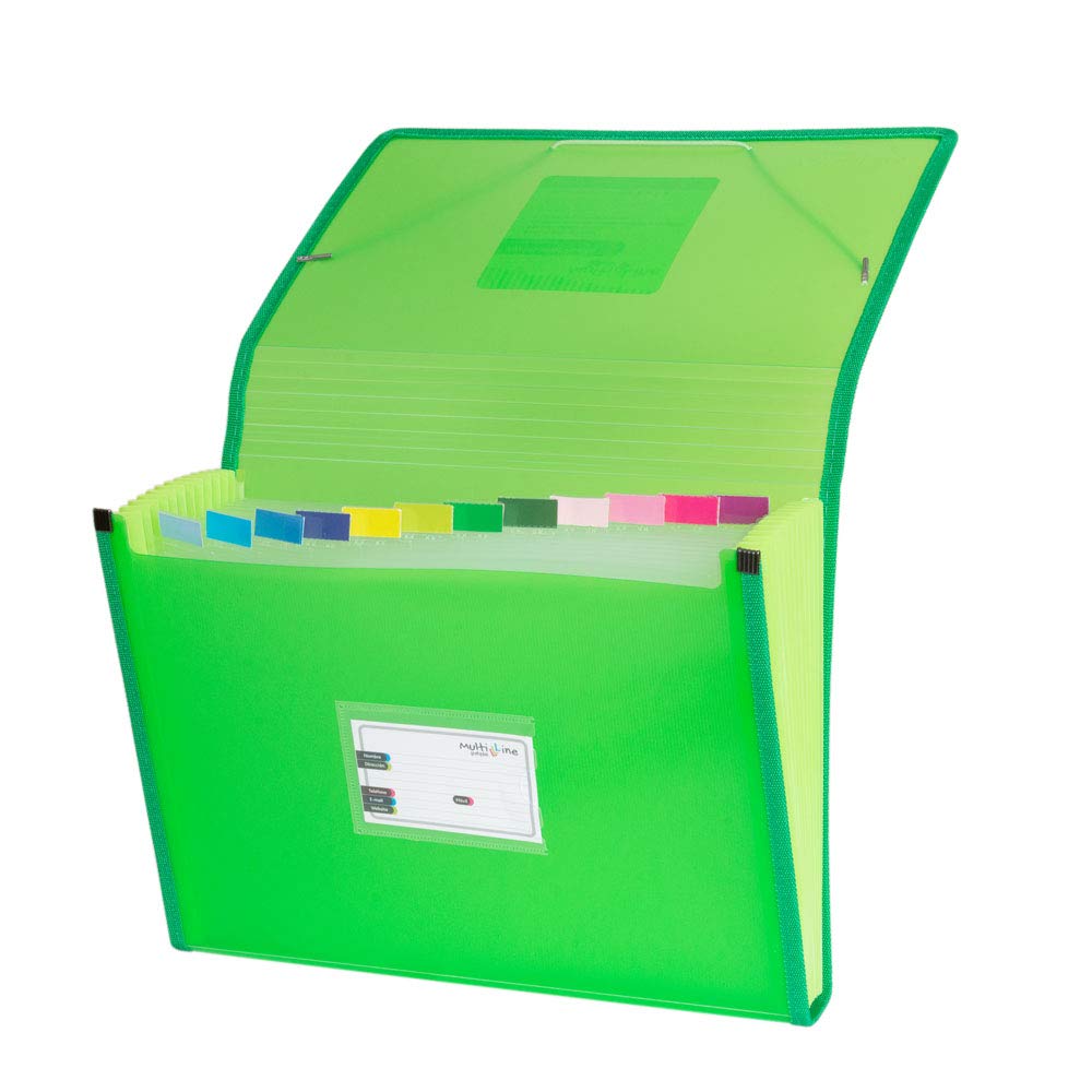 grafoplás 02963020-carpeta Spacer with Gusset Foolscap, Green