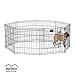 MidWest Foldable Metal Exercise Pen / Pet Playpen, Black w/ door, 24 W x 24 H Inches primary