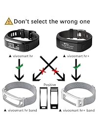 Garmin Vivosmart Hr Case   correas de piel   C2D Joy metal de acero con correas de piel de costura sólo...