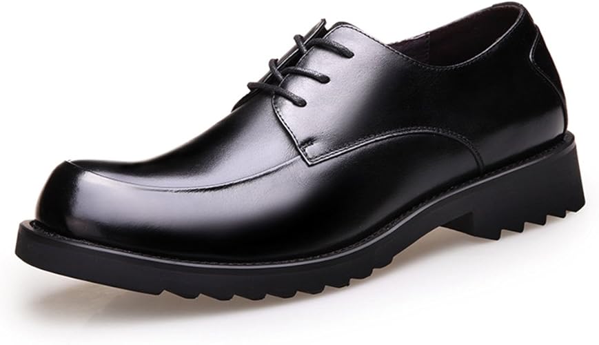 Amazon Wewin ビジネスシューズ メンズ Uチップ 本革 革靴 外羽根 ウォーキング カジュアル ファッション 柔らかい ブラック ビジネスシューズ