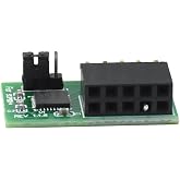 EAJONC TPM 2.0 Module for Supermicro, 10-Pin SPI Interface | Compatible with AOM-TPM-9670V-S and 9665V; vertical connector design for Windows 11 and Secure Boot