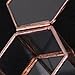 Jili Online Mini Copper Faceted Hexagonal Clear Glass Jewelry Box Tabletop Home Decoration