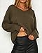 BOBIBI Women's Winter Warm Sexy Lace Up Backless V Neck Long Sleeve Knit Pullover Sweater Top