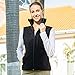MIER Women's Lightweight Softshell Vest Front-Zip Outdoor Water-Resistant Vest with 7 Pockets, Fleece Lined, Black