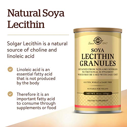 Solgar Lecithin Granules, 16 oz. Supports Overall Health Natural Soya Lecithin Source of