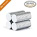 Refrigerator Magnets,50PCS Premium Brushed Nickel Fridge Magnets,Round Magnets,Office Magnets by A AULife - 10 X 2 mm