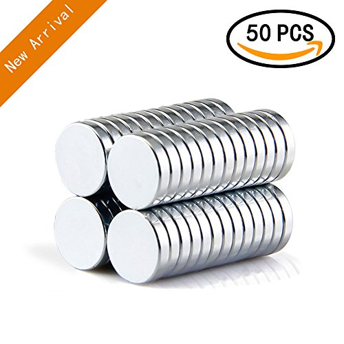 Refrigerator Magnets,50PCS Premium Brushed Nickel Fridge Magnets,Office Magnets by A AULife - 10 X 2