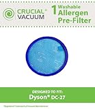 1 Dyson DC27 & DC28 Washable & Reusable Replacement Pre-Filter Designed To Fit Dyson DC27 (DC-27) DC28 (DC-28) Upright Vacuums; Compare To Dyson Part # 919780-01; Designed & Engineered by Crucial Vacuum
