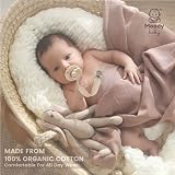 Moody Baby Organic Cotton Muslin Dummy Clips Pacifier Chain 4 Pack Tan Beige view 6