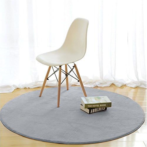 Anti-slip Multi Colors Thicken Big Round Floor Carpets For Living Room bedroom Circle Mat Rug (31.4(in), gray)