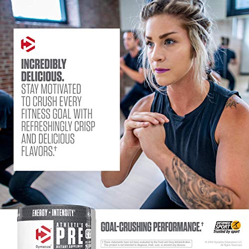 Dymatize Athlete's Pre Workout Powder with Caffeine, Improved Pump