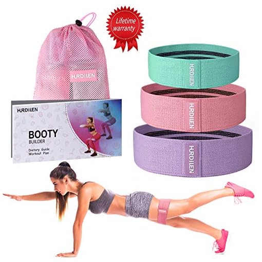 Hurdilen Resistance Bands Loop Exercise Bands,Workout Bands Hip Bands Wide Resistance Bands Hip Resistance Band for Legs…